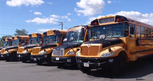 Bus Fleet Facing Left