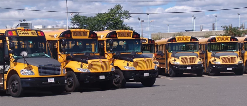 Bus Fleet Facing Right